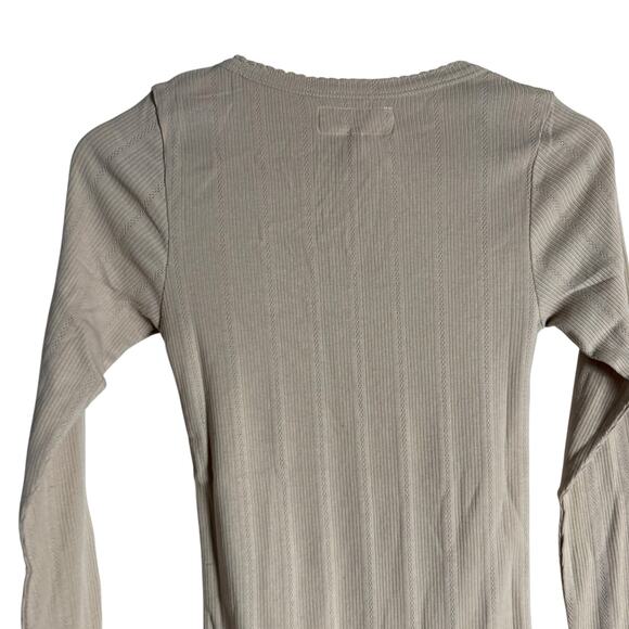 The Great Cream The Pointelle Sleep Long Sleeve Scoop Ballet Tee Small - Picture 7 of 10